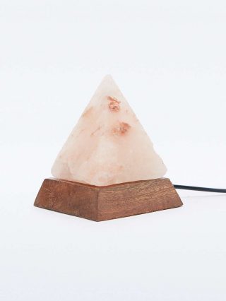 Pyramid Salt Rock Desk Lamp