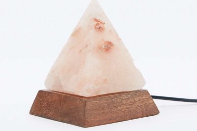 Pyramid Salt Rock Desk Lamp